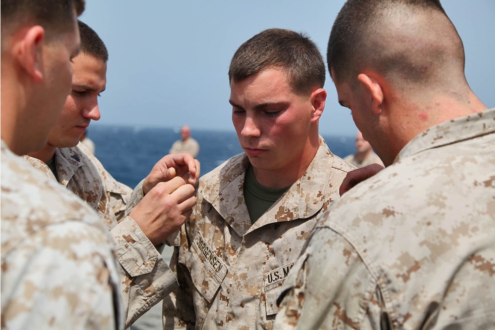 DVIDS - Images - 15th MEU March 1 promotions on USS Rushmore [Image 1 ...