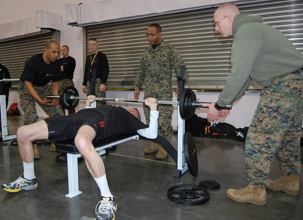Marines Pump Up Competitors at the Arnold Sports Festival