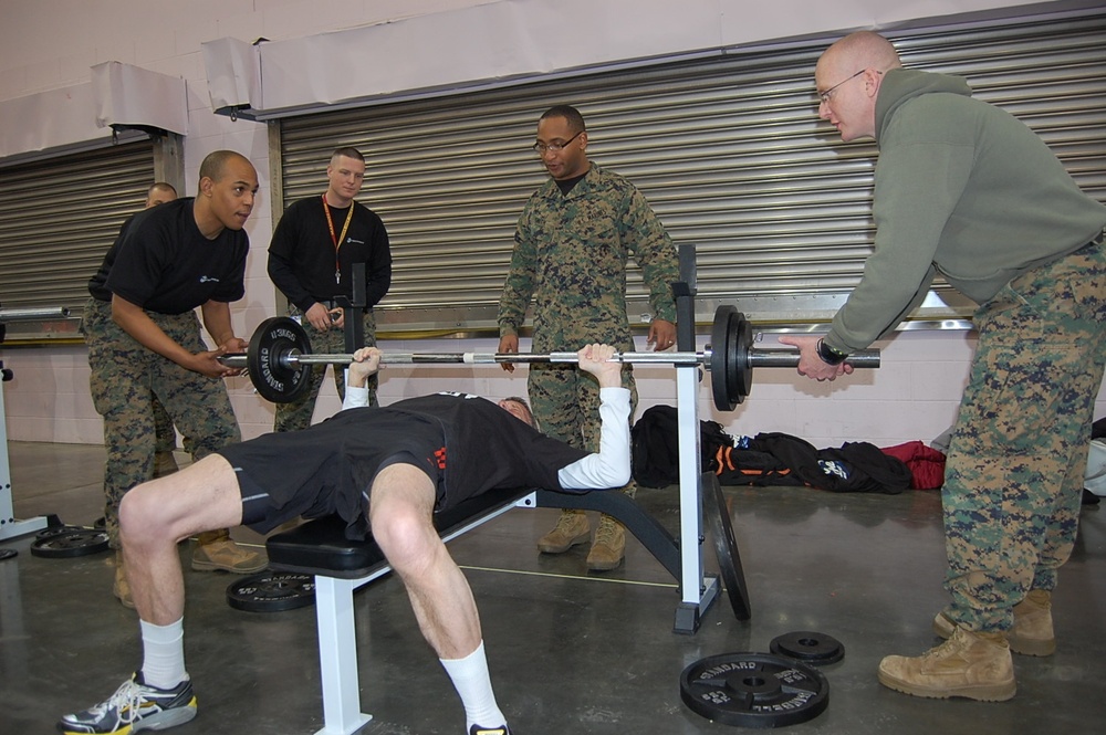 Marines Pump Up Competitors at the Arnold Sports Festival