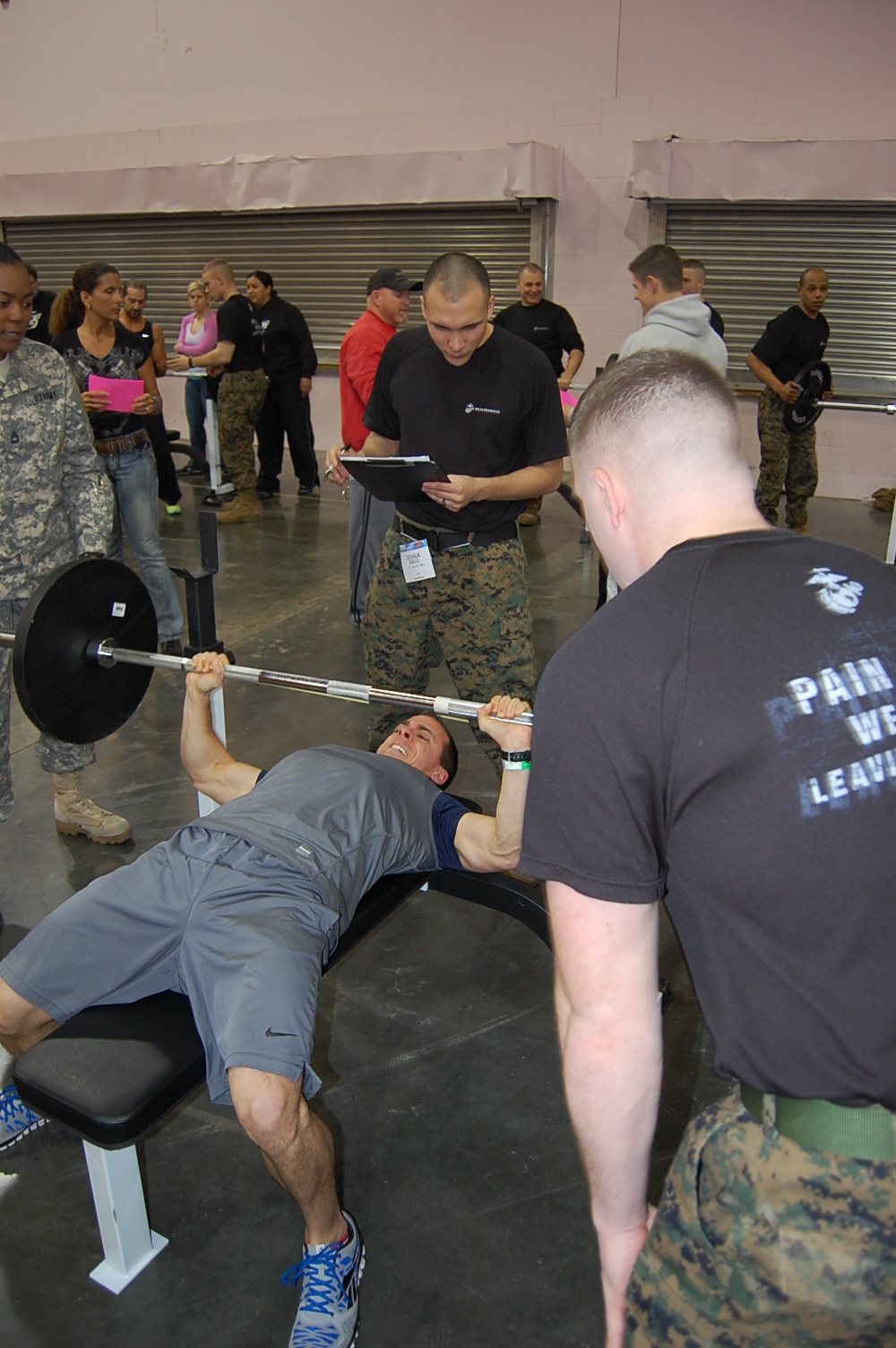 Marines Pump Up Competitors at the Arnold Sports Festival
