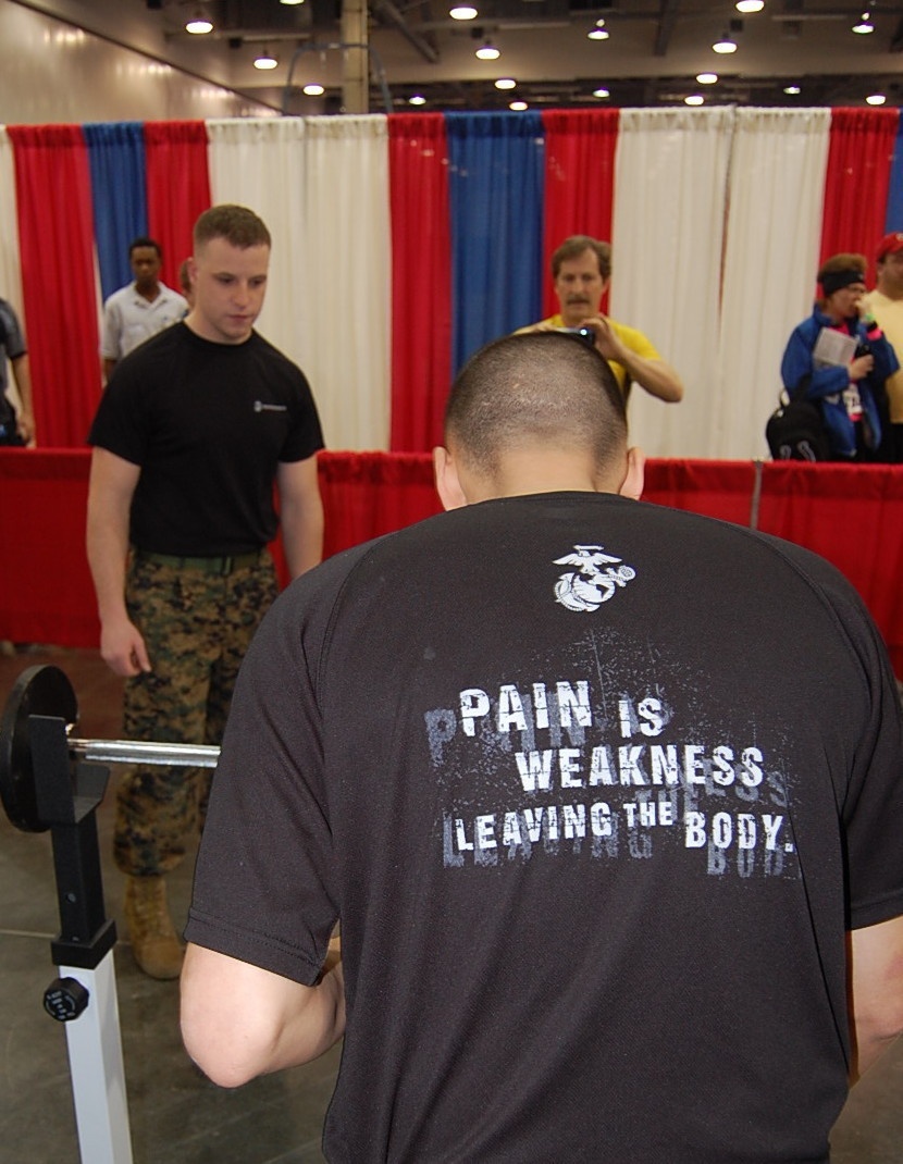 Marines Pump Up Competitors at the Arnold Sports Festival