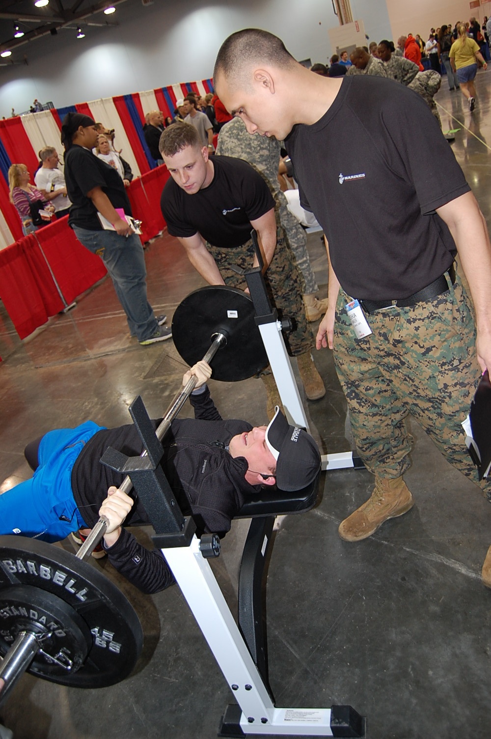 Marines Pump Up Competitors at the Arnold Sports Festival