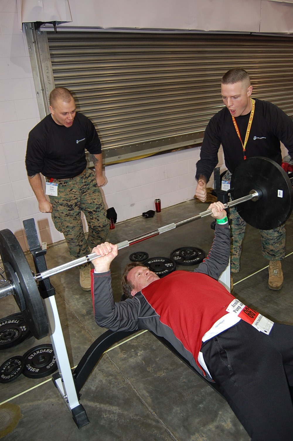 Marines Pump Up Competitors at the Arnold Sports Festival