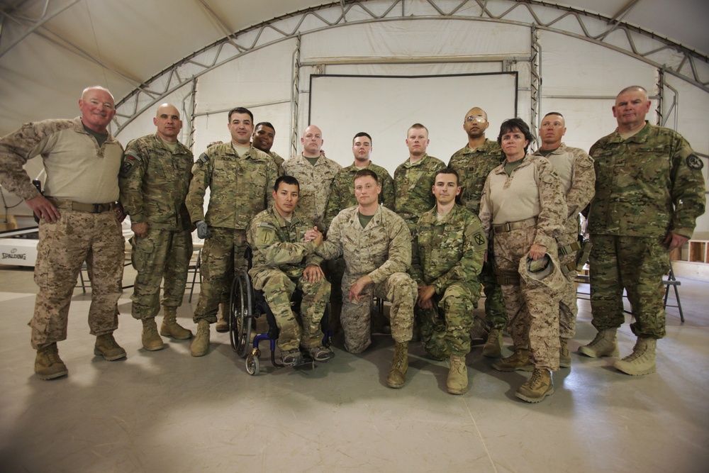 Wounded warriors return to Camp Leatherneck