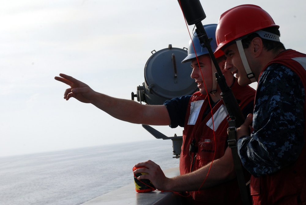 USS Green Bay flight deck operations