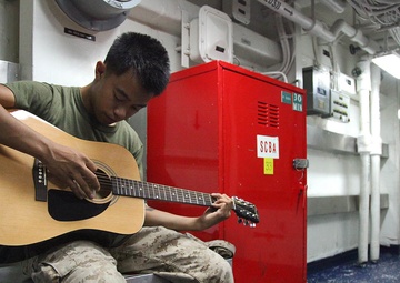Marines, sailors aboard USS Rushmore spend free-time wisely