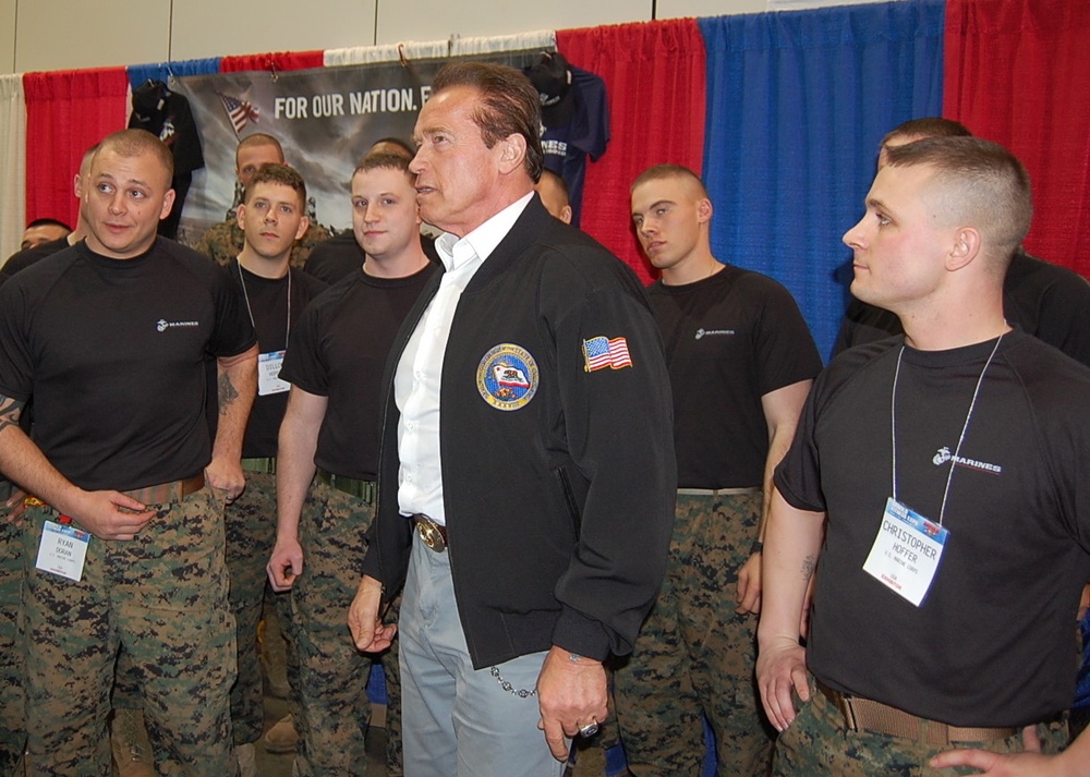Marines Meet Arnold Schwarzenegger at 2013 Arnold Sports Festival