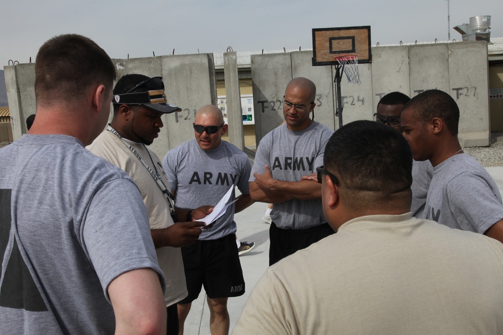 Basketball tournament on FOB Gamberi