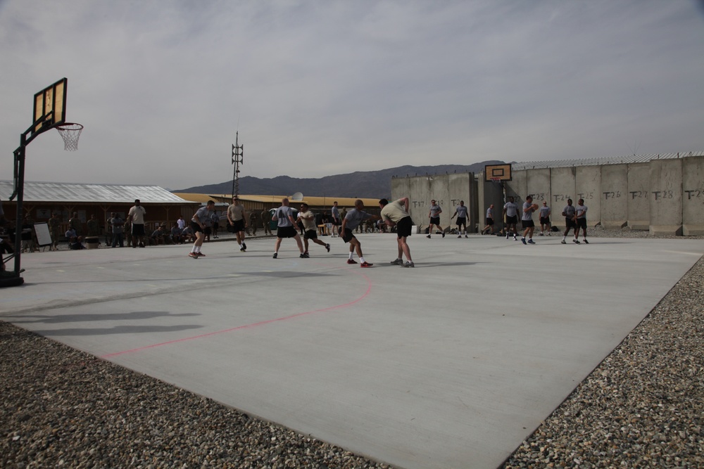 Basketball tournament on FOB Gamberi