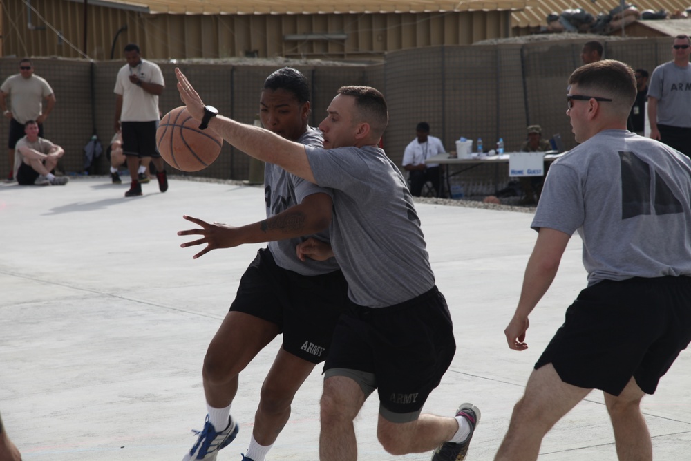 Basketball tournament on FOB Gamberi