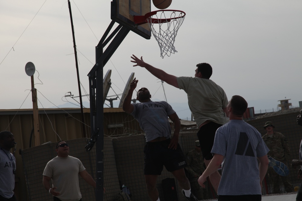 Basketball tournament on FOB Gamberi