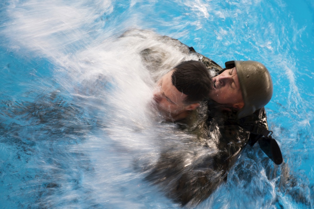 Keeping Afloat: Marines fight to earn title as water survival instructors