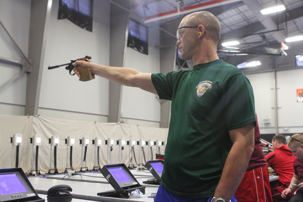 Wounded Warriors learn from one another as during marksmanship competition