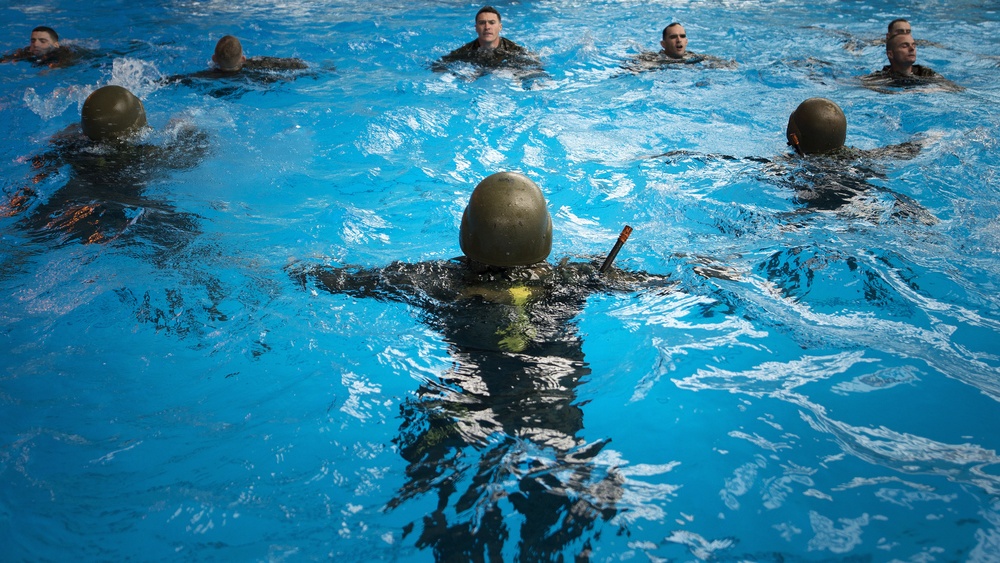 Keeping Afloat: Marines fight to earn title as water survival instructors