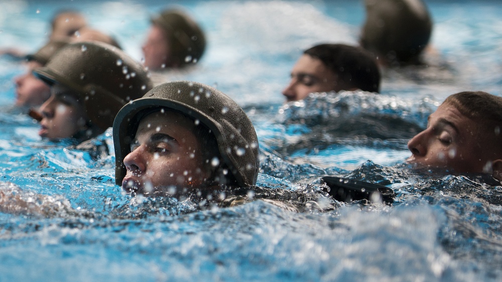 Keeping Afloat: Marines fight to earn title as water survival instructors