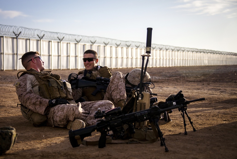 U.S. Marines with Echo 2/9 prepare for combat operations