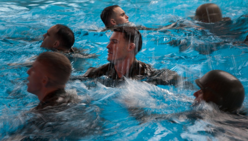 Keeping Afloat: Marines fight to earn title as water survival instructors