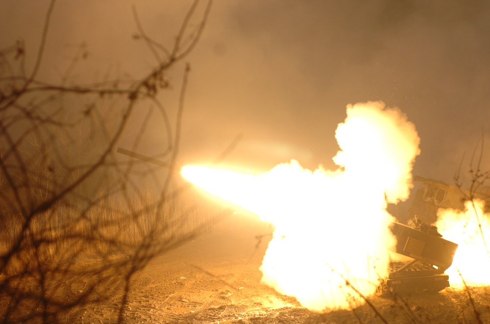 210th Fires Brigade conducts MLRS live fire