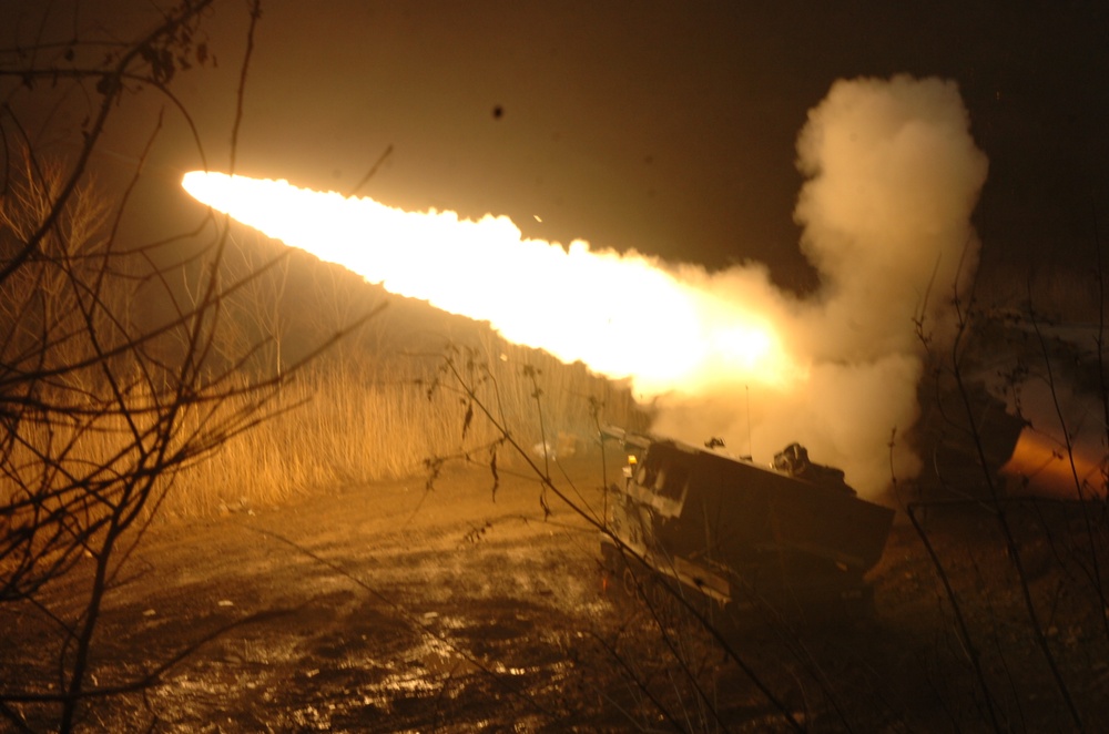 210th Fires Brigade conducts MLRS live fire