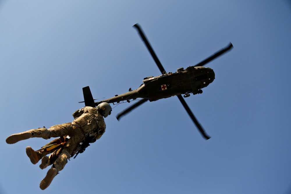 Helicopter extraction training