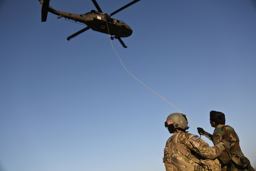 Helicopter extraction training