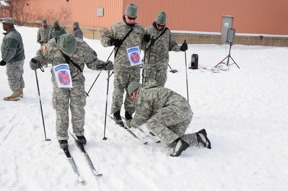 Muleskinners prepare to cross-country ski