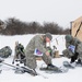 Soldiers prepare to snowshoe