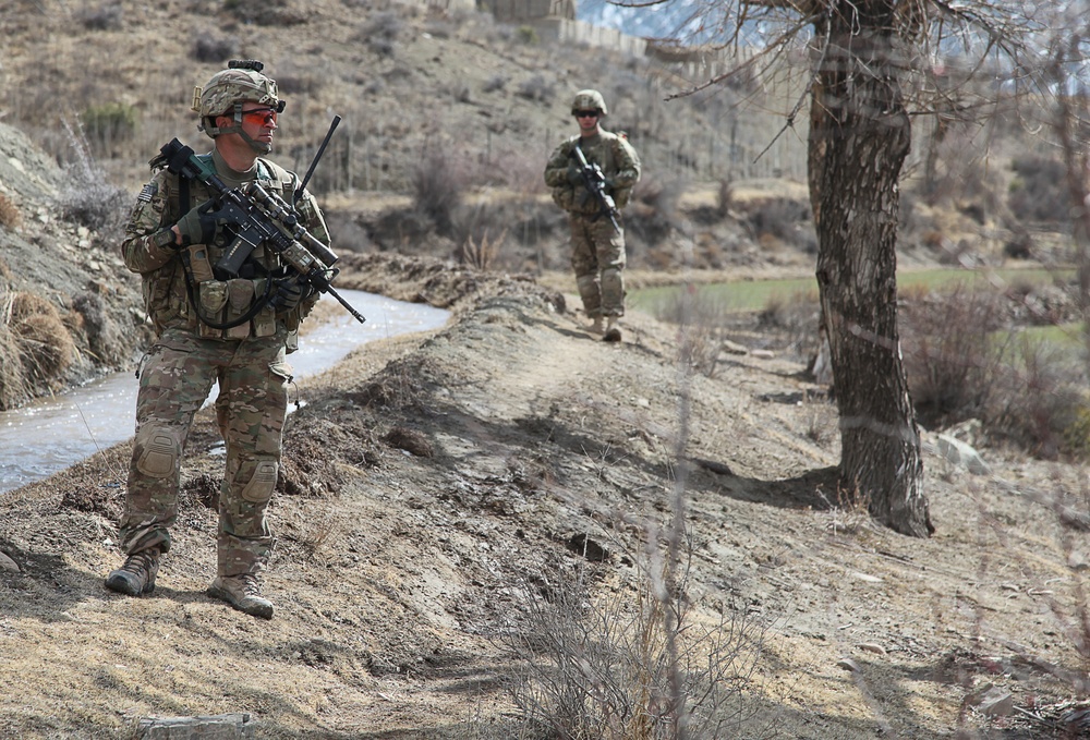 Patrol near COP Zerok, Paktika province