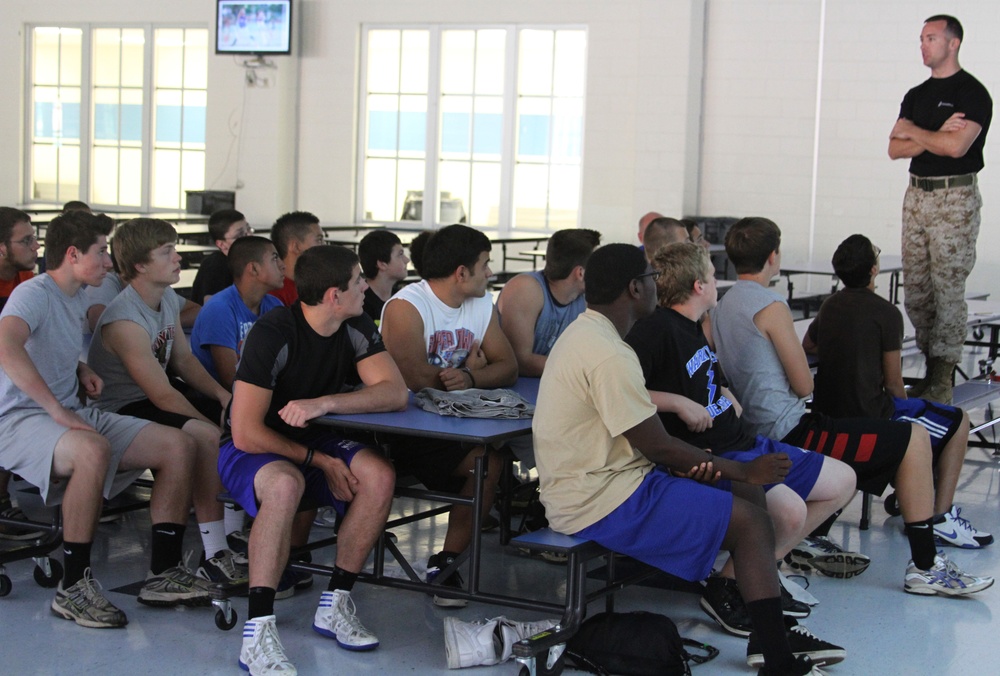 Marine officer spearheads athlete leadership program