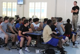 Marine officer spearheads athlete leadership program