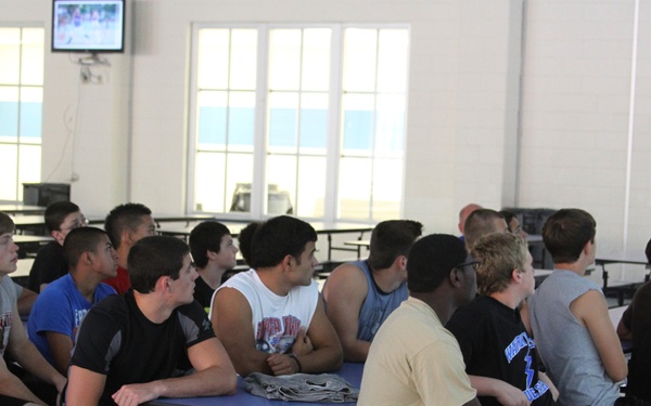 Marine officer spearheads athlete leadership program