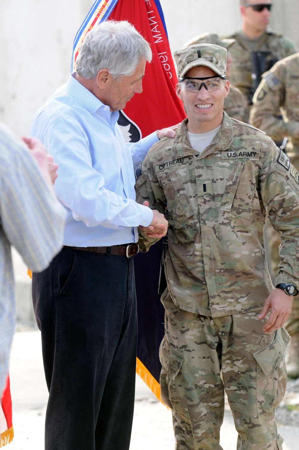 Secretary of defense visits Jalalabad Airfield, Afghanistan