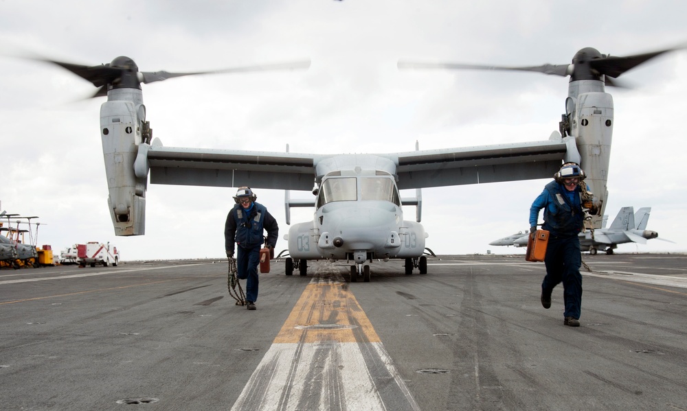 USS Harry S. Truman flight deck activity