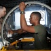 Squadron Marines clear AV-8 canopy