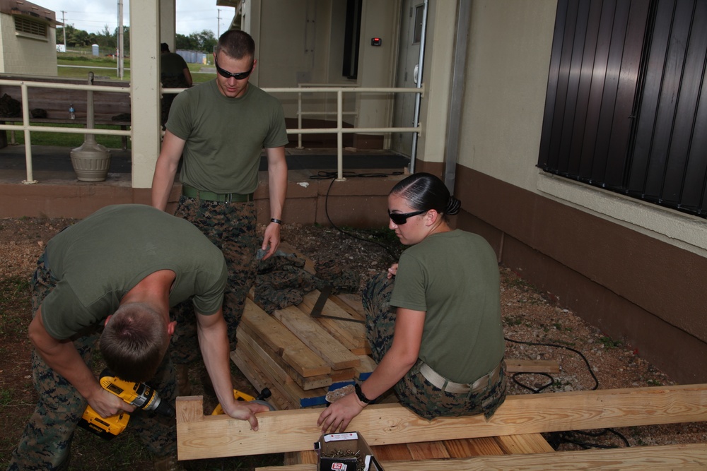 Engineers build training structures on NCTS