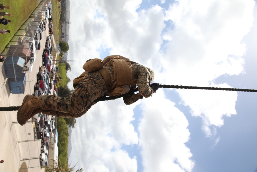 Infantry Marines on Guam master fast rope and rappel