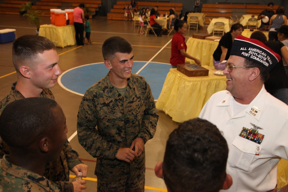 Marines help Yigo celebrate during Guam’s National Guard send-off