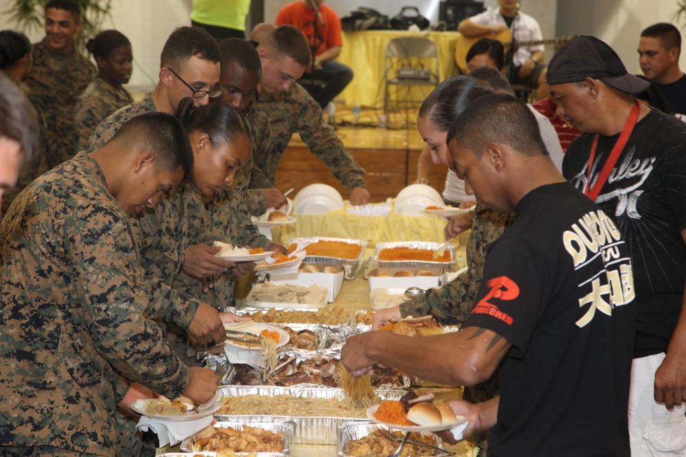 Marines help Yigo celebrate during Guam’s National Guard send-off