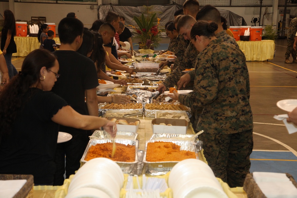 Marines help Yigo celebrate during Guam’s National Guard send-off