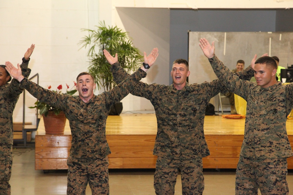 Marines help Yigo celebrate during Guam’s National Guard send-off