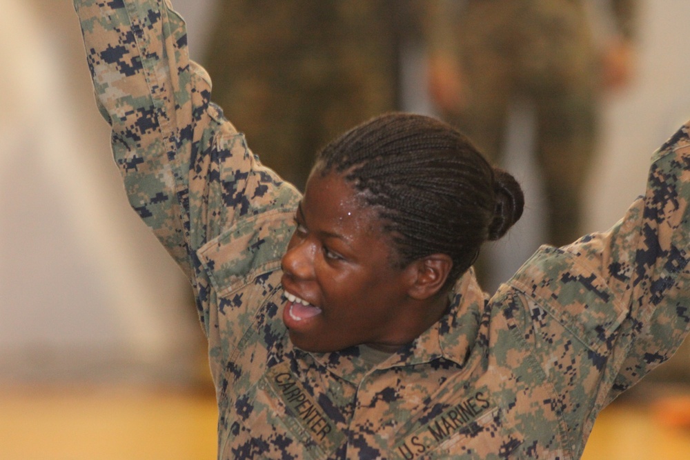 Marines help Yigo celebrate during Guam’s National Guard send-off