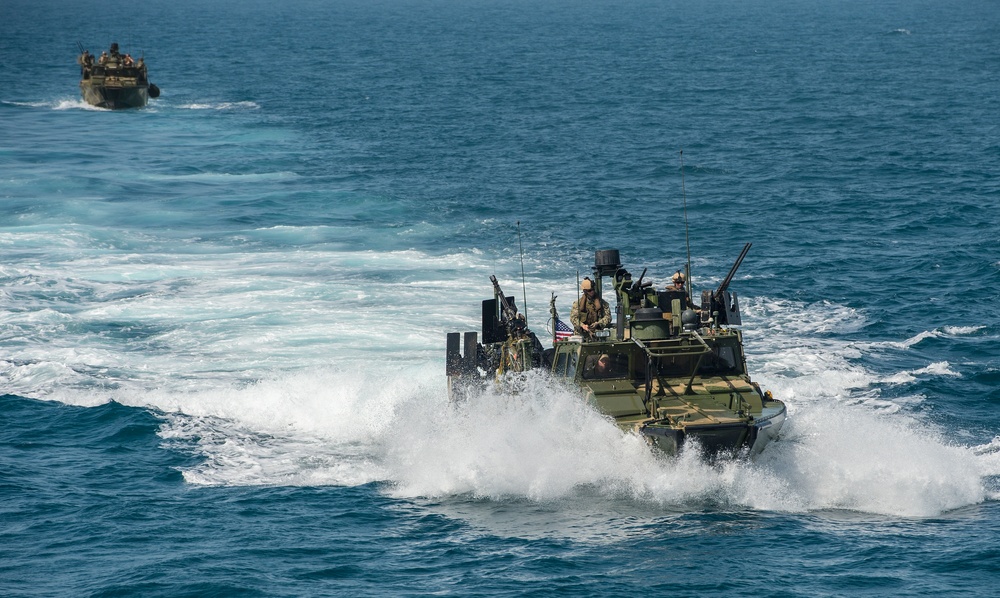 Coastal Riverine Group 2 well deck operations with USNS Ponce (AFSB(I) 15)