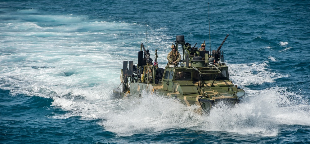 Coastal Riverine Group 2 well deck operations with USNS Ponce (AFSB(I) 15)