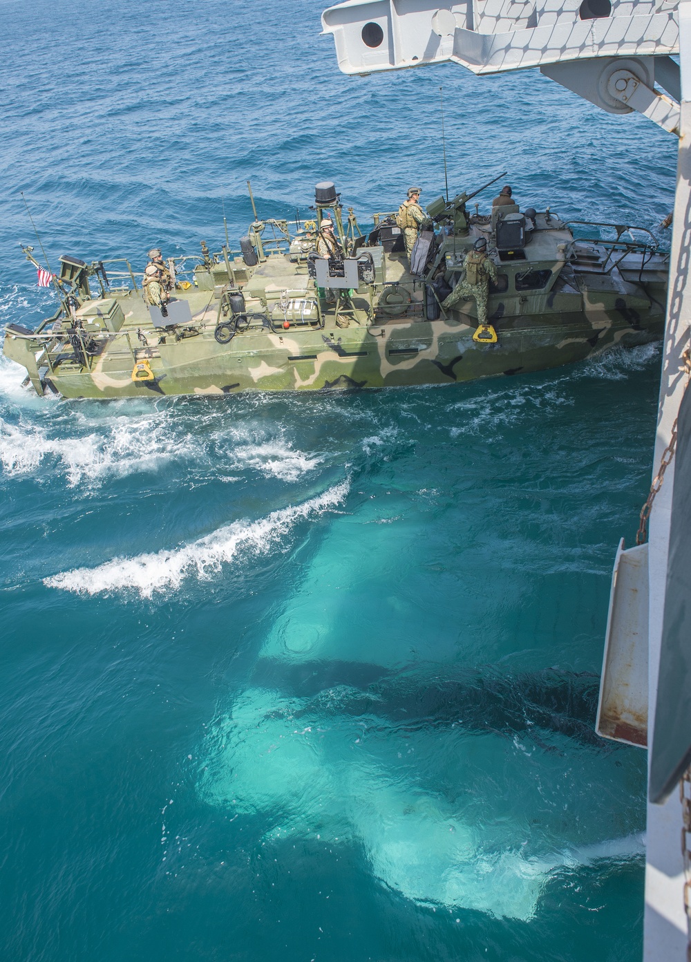 Coastal Riverine Group 2 well deck operations with USNS Ponce (AFSB(I) 15)