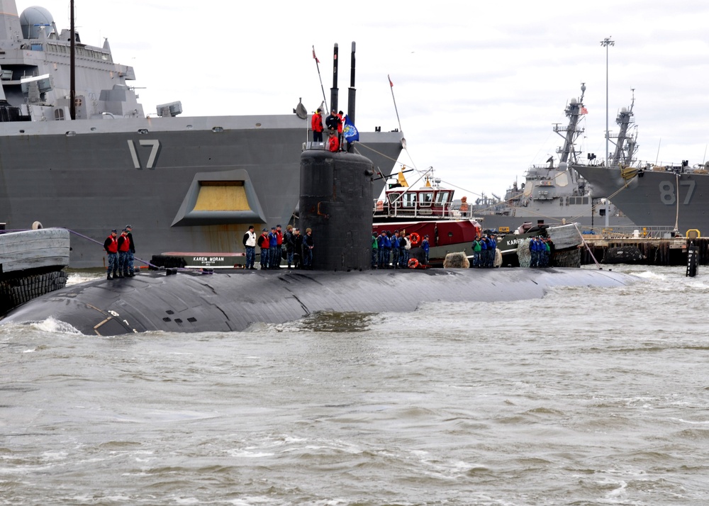USS Albany returns to Naval Station Norfolk