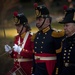 Old Guard marches during a ceremony for 2 USS Monitor sailors