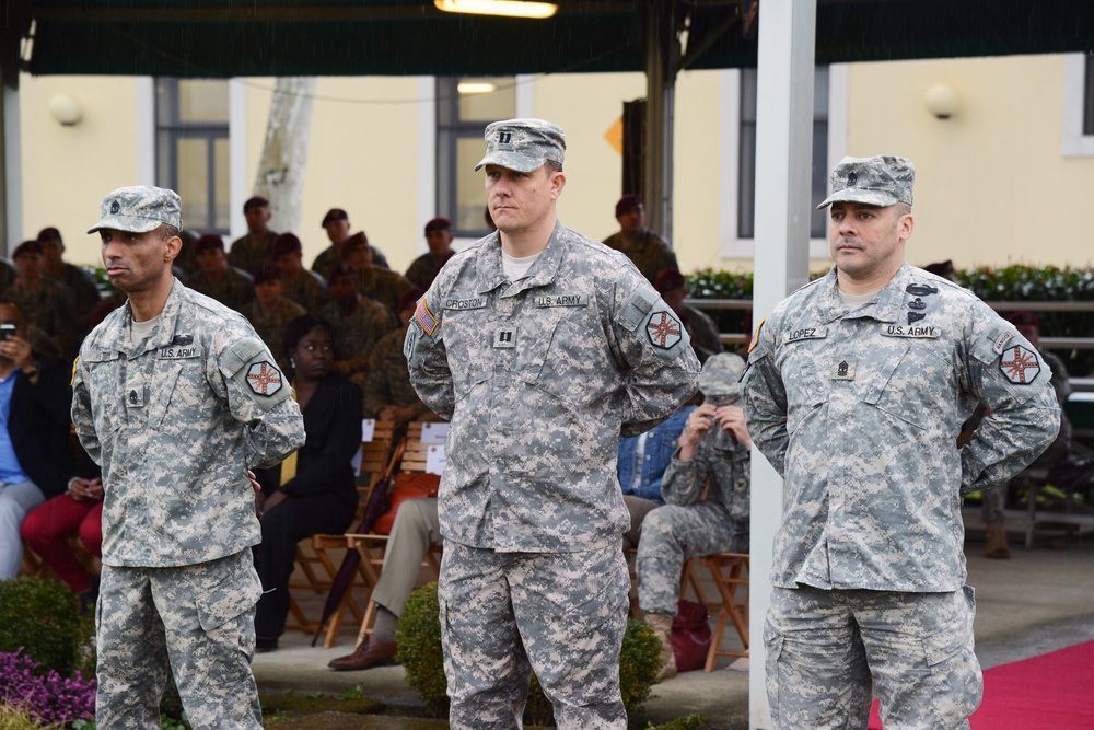 Change of responsibililty ceremony HHC USAG Vicenza