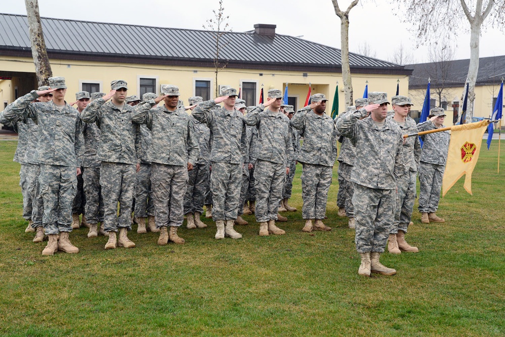 Change of responsibililty ceremony HHC USAG Vicenza