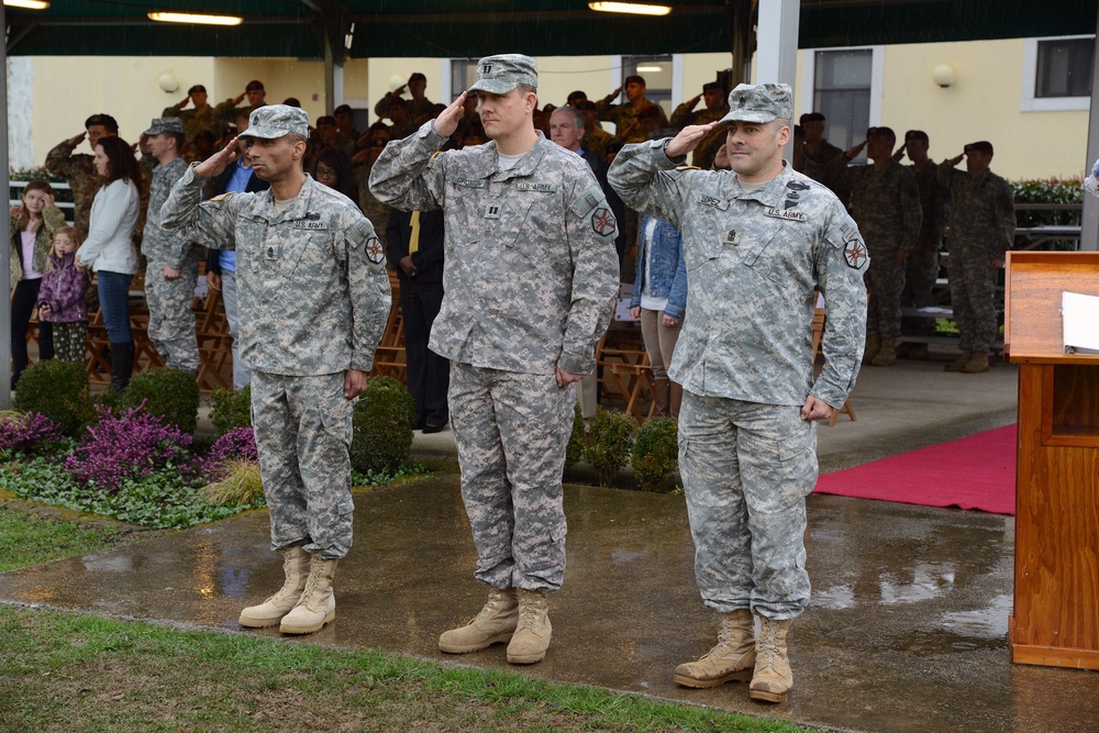 Change of responsibililty ceremony HHC USAG Vicenza