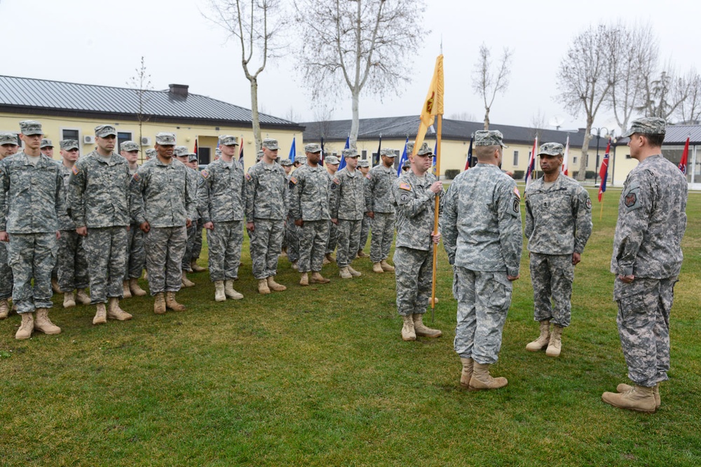 Change of responsibililty ceremony HHC USAG Vicenza